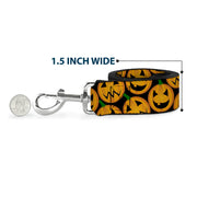 Dog Leash - Jack-o'-Lantern Collage Black