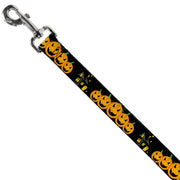 Dog Leash - Jack-o'-Lanterns/Haunted House Black/Yellow