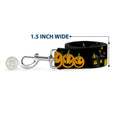 Load image into Gallery viewer, Dog Leash - Jack-o'-Lanterns/Haunted House Black/Yellow

