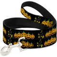 Load image into Gallery viewer, Dog Leash - Jack-o'-Lanterns/Haunted House Black/Yellow
