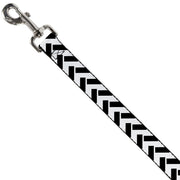 Dog Leash - Jagged Chevron White/Black