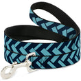 Load image into Gallery viewer, Dog Leash - Jagged Chevron Navy/Turquoise
