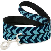 Dog Leash - Jagged Chevron Navy/Turquoise