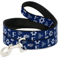Load image into Gallery viewer, Dog Leash - Jewish Symbols-4 Blue/White
