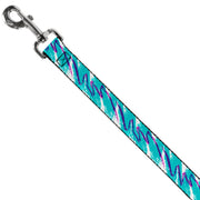 Dog Leash - Jazzy Wave Scribble White/Teal/Purple