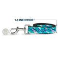 Load image into Gallery viewer, Dog Leash - Jazzy Wave Scribble White/Teal/Purple
