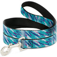 Load image into Gallery viewer, Dog Leash - Jazzy Wave Scribble White/Teal/Purple

