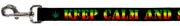 Buckle-Down Dog Leash - KEEP CALM AND SMOKE UP Black/Rasta
