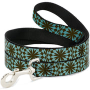 Dog Leash - Kaleidoscope Balls Turquoise/Brown