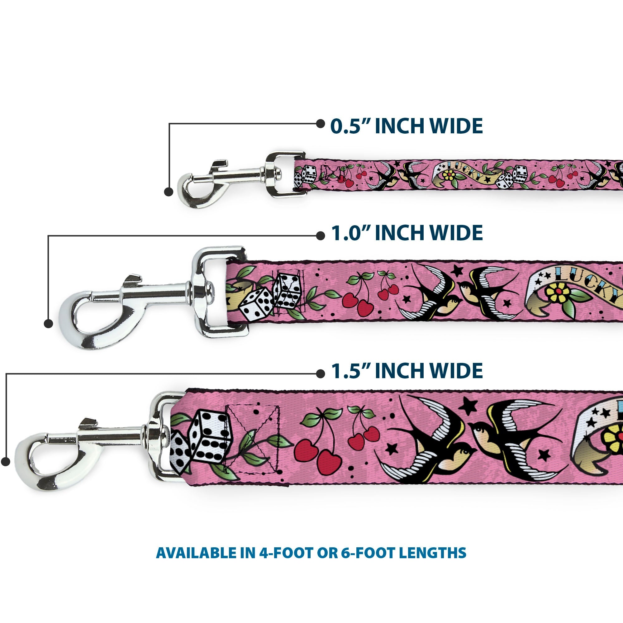 Dog Leash - Lucky Pink