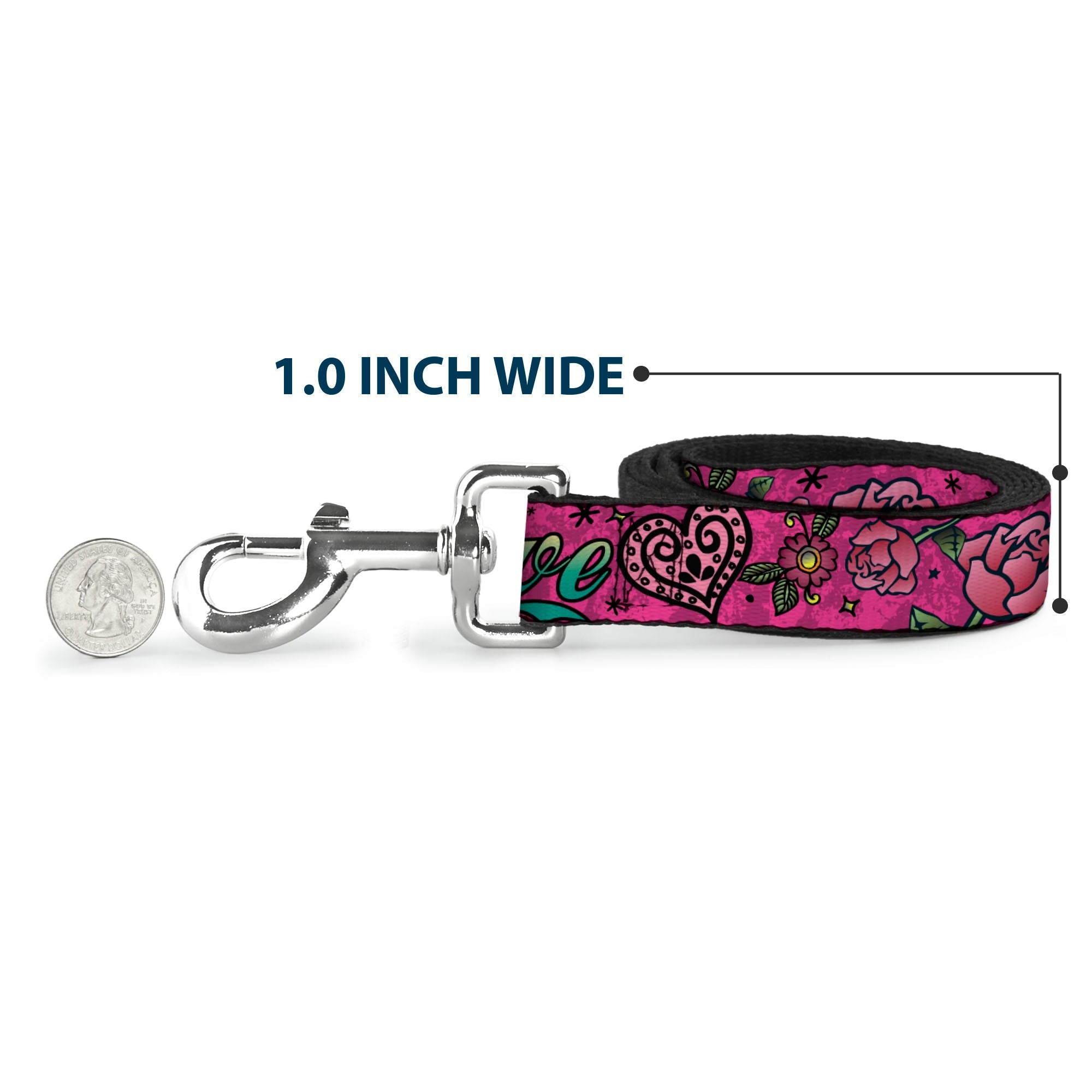 Dog Leash - Love Kills Pink