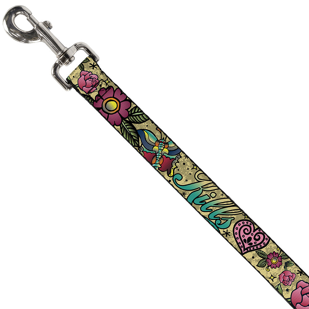 Dog Leash - Love Kills Tan