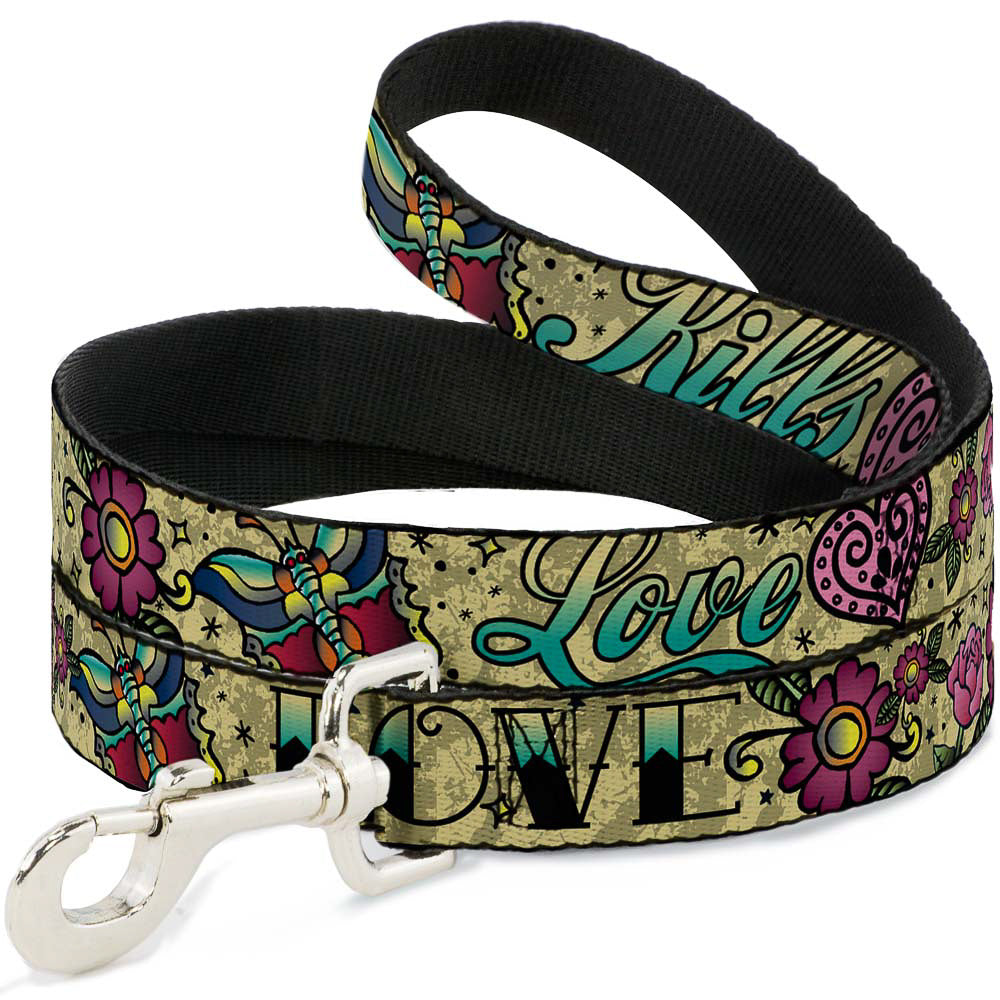 Dog Leash - Love Kills Tan