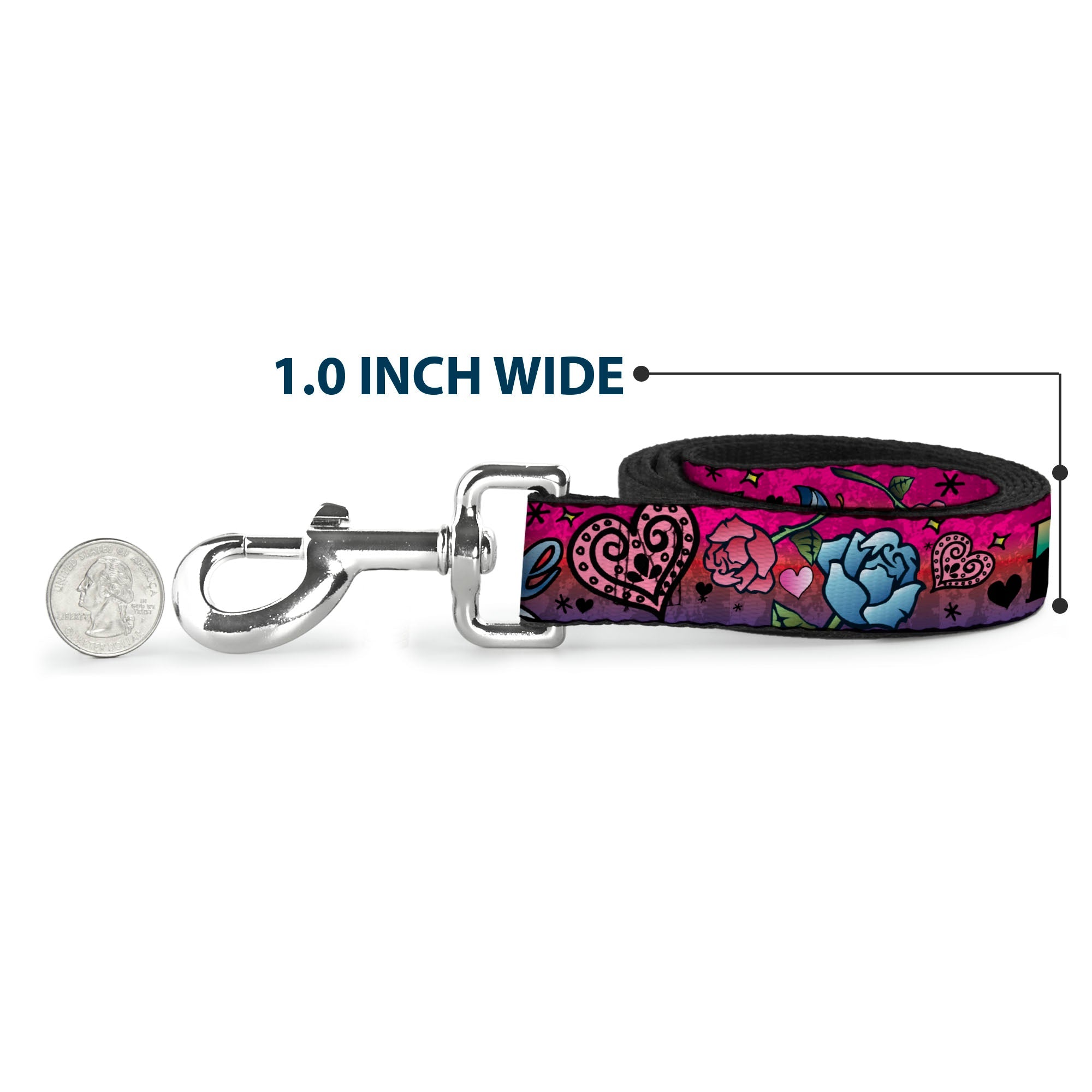 Dog Leash - Love Love Pink