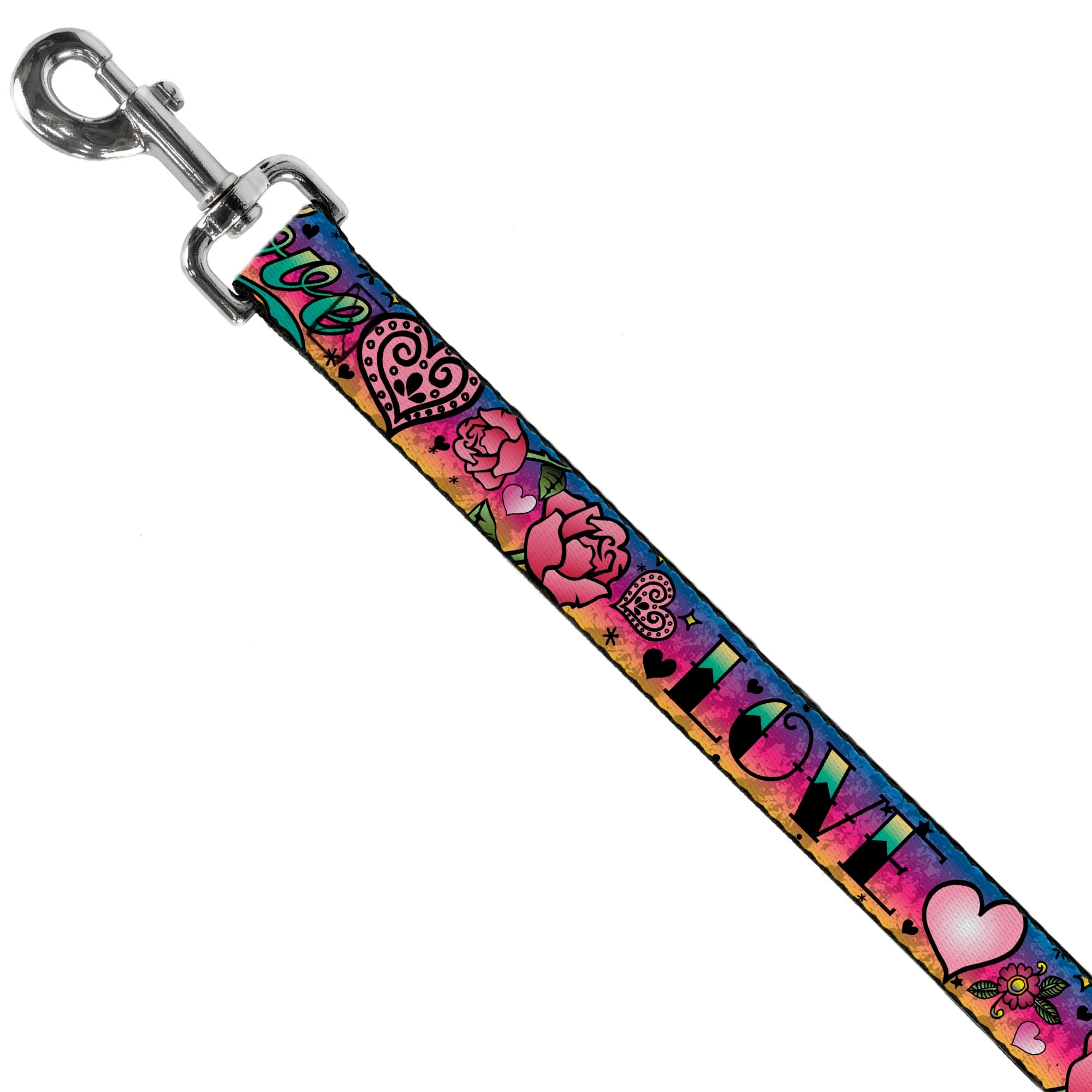 Dog Leash - Love Love Purple