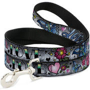 Dog Leash - Love Love Gray