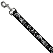 Dog Leash - Lucky Black/White