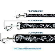 Dog Leash - Lucky Black/White