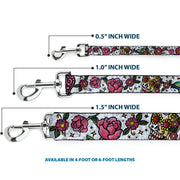 Dog Leash - Love Kills CLOSE-UP White