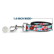 Dog Leash - Lollipop Hearts White