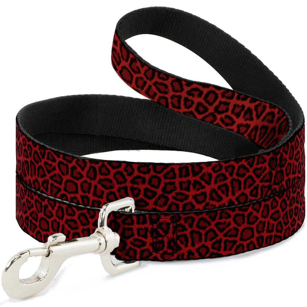 Dog Leash - Leopard Red