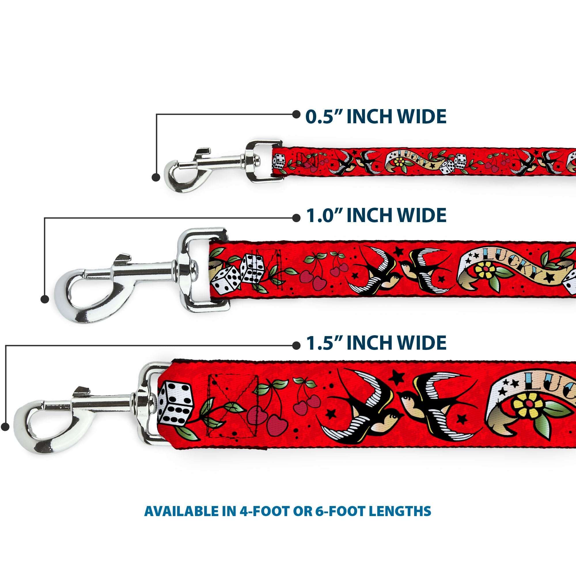 Dog Leash - Lucky Red