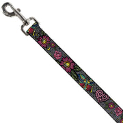 Dog Leash - Love Kills CLOSE-UP Gray