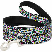 Dog Leash - Leopard White/Multi Color