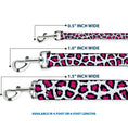 Load image into Gallery viewer, Dog Leash - Leopard White/Fuchsia
