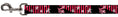 Load image into Gallery viewer, Dog Leash - Love Me w/Sketch Stars & Stripes Black/Fuchsia/White
