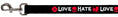 Load image into Gallery viewer, Dog Leash - Love/Hate Black/White/Fuchsia
