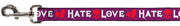 Dog Leash - Love/Hate Purple/White/Fuchsia