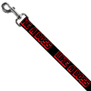 Dog Leash - LIKE A BOSS Black/Red