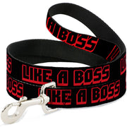 Dog Leash - LIKE A BOSS Black/Red