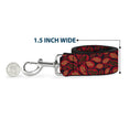 Load image into Gallery viewer, Dog Leash - Leaves Swirl Navy/Burgundy
