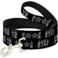 Load image into Gallery viewer, Buckle-Down Dog Leash - LETS DUB TO F**K STEP Black/White
