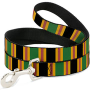 Dog Leash - Lines Black/Gold/Pink/Green