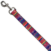 Dog Leash - Lines Weathered Reds/Purples