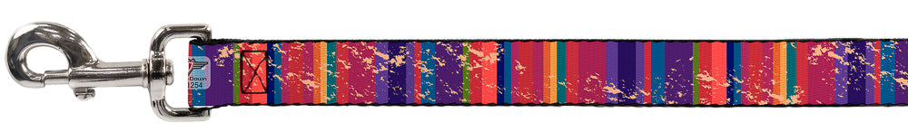 Dog Leash - Lines Weathered Reds/Purples