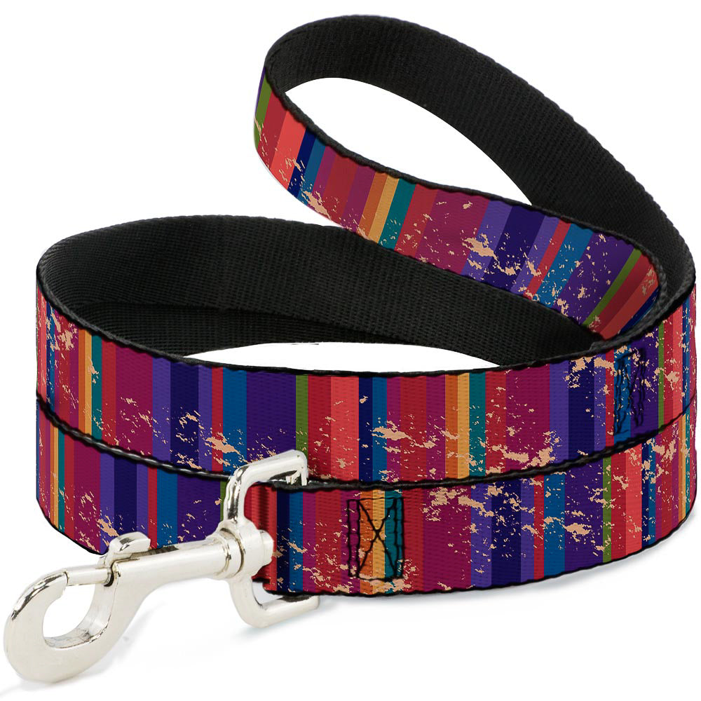 Dog Leash - Lines Weathered Reds/Purples