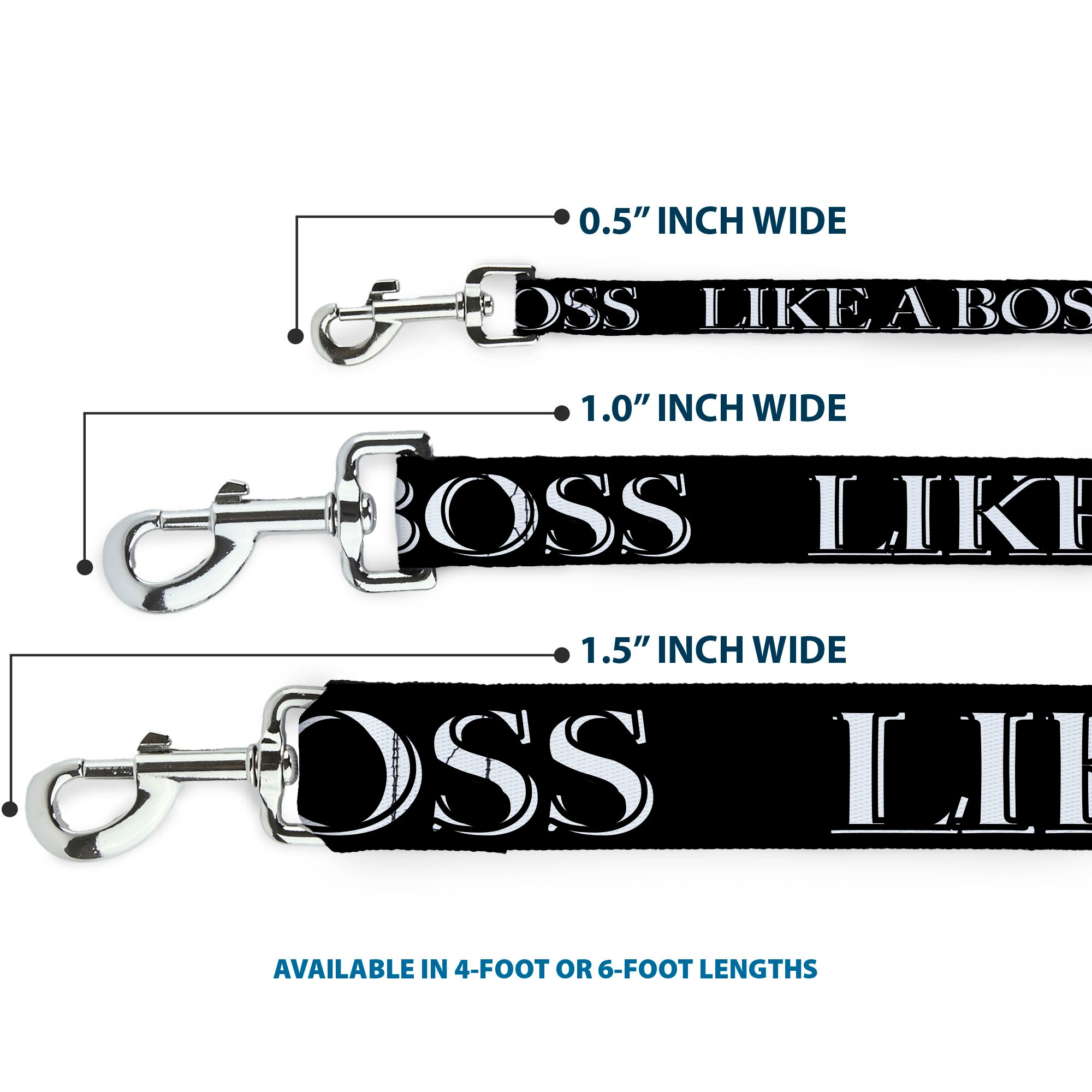 Dog Leash - LIKE A BOSS2 Black/Red