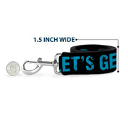 Dog Leash - LET'S GET WEIRD Weathered Black/Bright Blue