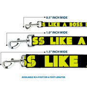 Dog Leash - LIKE A BOSS Black/Yellow