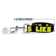 Dog Leash - LIKE A BOSS Black/Yellow