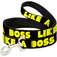 Load image into Gallery viewer, Dog Leash - LIKE A BOSS Black/Yellow
