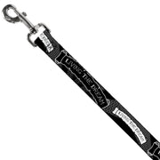 Dog Leash - LIVING THE DREAM Scroll Gray/Black/White