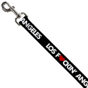 Dog Leash - LOS F*CKIN' ANGELES Heart Black/White/Red