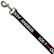 Dog Leash - LOS F*CKIN' ANGELES Mustache Black/White/Pink