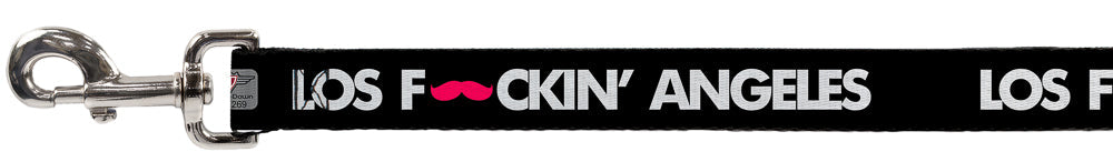 Dog Leash - LOS F*CKIN' ANGELES Mustache Black/White/Pink