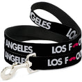 Load image into Gallery viewer, Dog Leash - LOS F*CKIN' ANGELES Mustache Black/White/Pink
